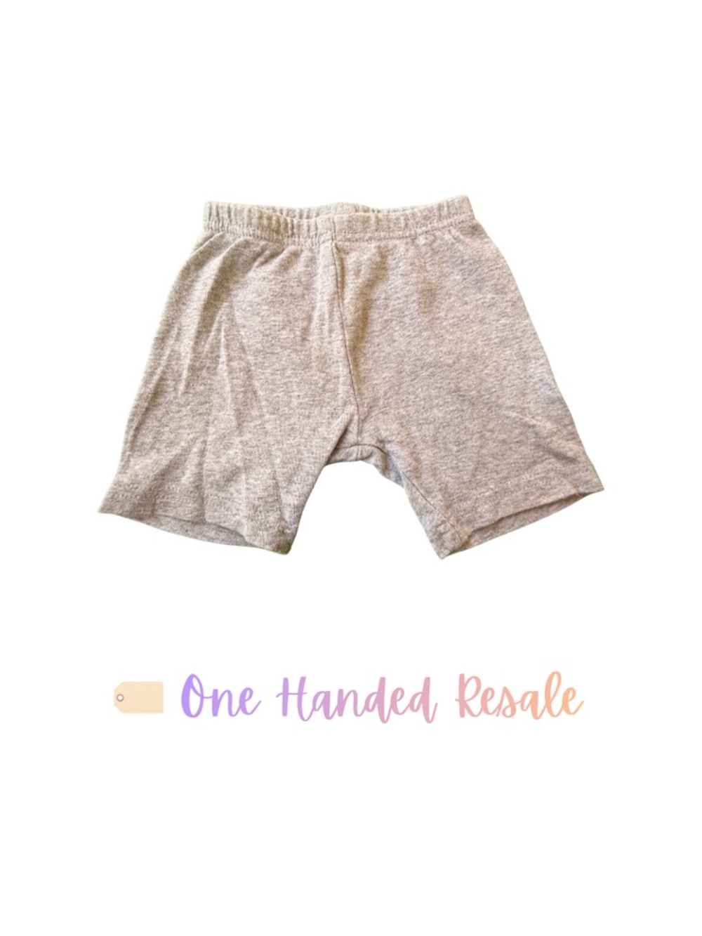 🩳 Carter's Kids Light Grey Soft Stretch Cotton Unisex Shorts Boys Girls 12M